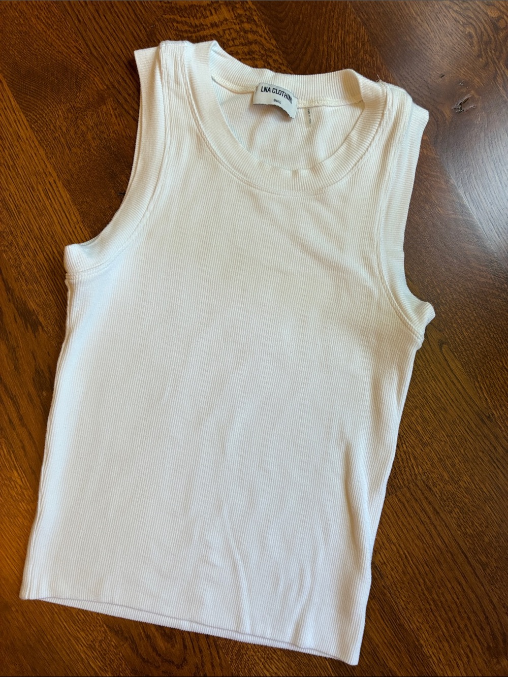 LNA Jones Rib Tank Tank Top - White